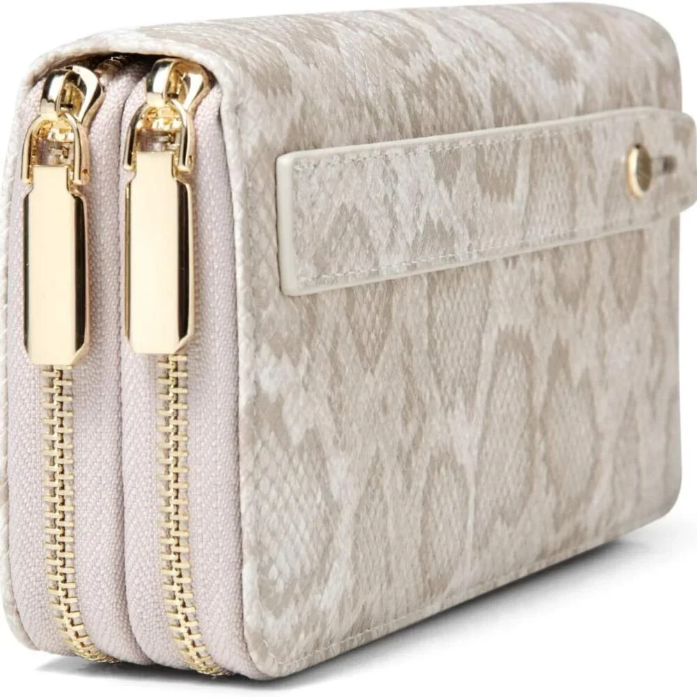 Women's PU Leather Phone Clutch Wallet RFID Blocking Multi-Card Organizer
